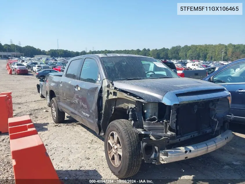 5TFEM5F11GX106465 2016 Toyota Tundra Sr5 4.6L V8