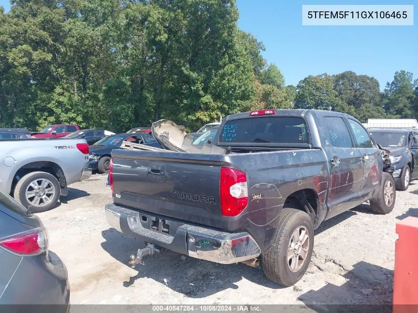 5TFEM5F11GX106465 2016 Toyota Tundra Sr5 4.6L V8