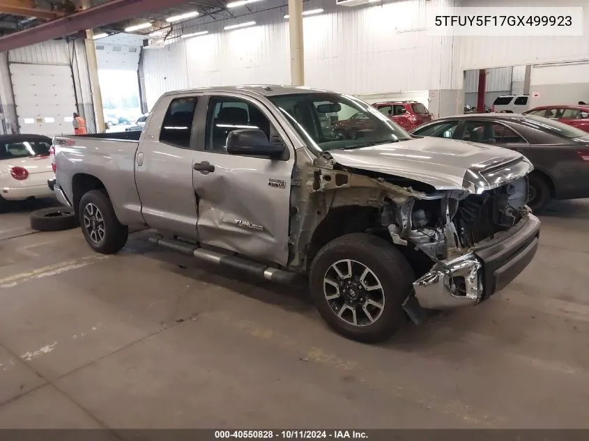 2016 Toyota Tundra Sr5 5.7L V8 VIN: 5TFUY5F17GX499923 Lot: 40550828