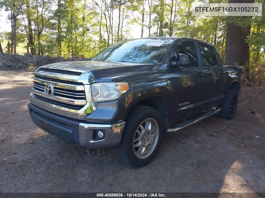 5TFEM5F16GX105232 2016 Toyota Tundra Sr5 4.6L V8