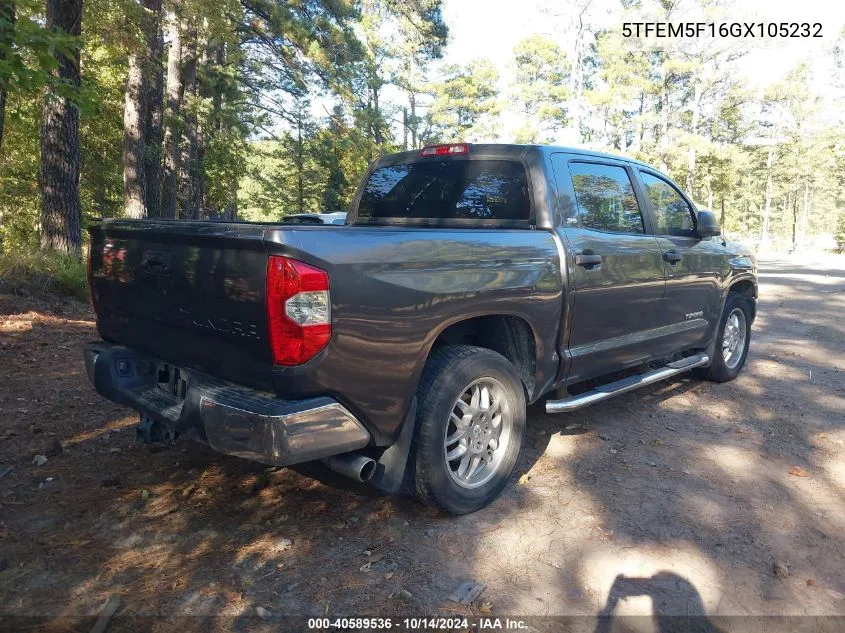 5TFEM5F16GX105232 2016 Toyota Tundra Sr5 4.6L V8