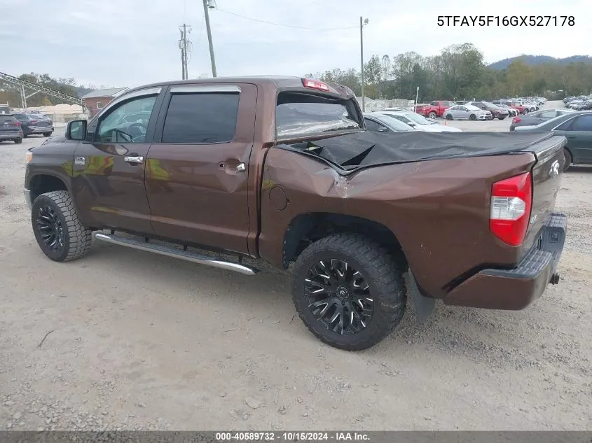 5TFAY5F16GX527178 2016 Toyota Tundra 1794 5.7L V8