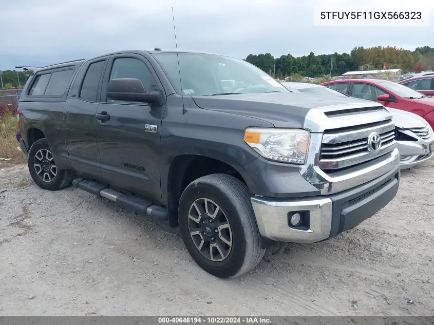 2016 Toyota Tundra Sr5 5.7L V8 VIN: 5TFUY5F11GX566323 Lot: 40646194