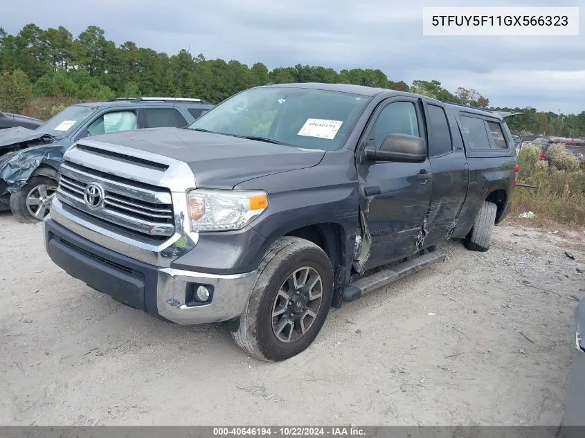 2016 Toyota Tundra Sr5 5.7L V8 VIN: 5TFUY5F11GX566323 Lot: 40646194