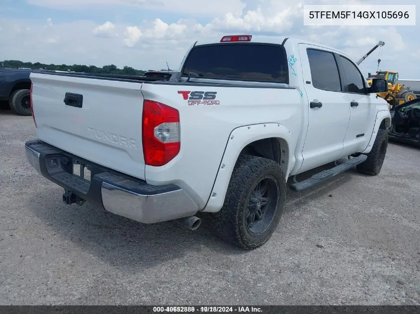 2016 Toyota Tundra Sr5 4.6L V8 VIN: 5TFEM5F14GX105696 Lot: 40652888