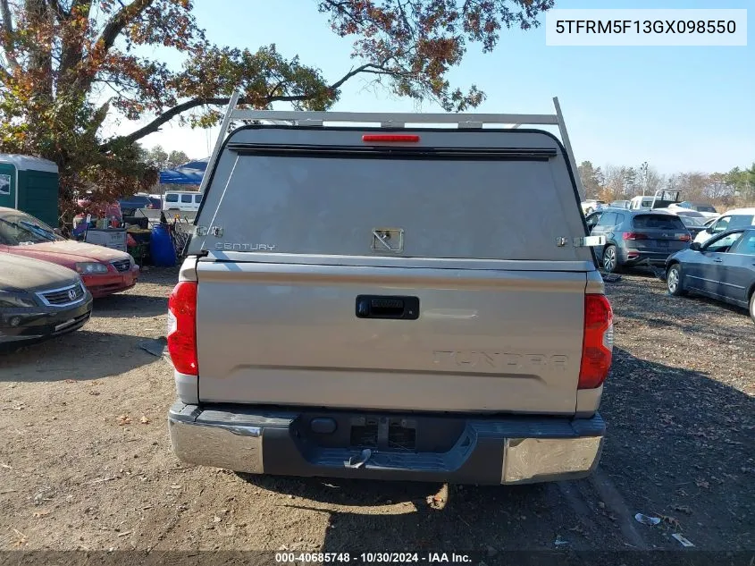 5TFRM5F13GX098550 2016 Toyota Tundra Sr5 4.6L V8