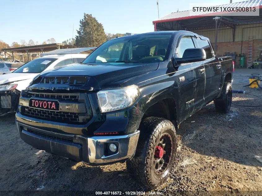 2016 Toyota Tundra Sr5 5.7L V8 VIN: 5TFDW5F1XGX500813 Lot: 40716572