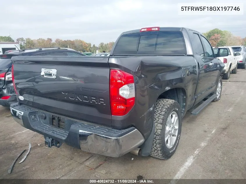 2016 Toyota Tundra Sr5 5.7L V8 VIN: 5TFRW5F18GX197746 Lot: 40824732