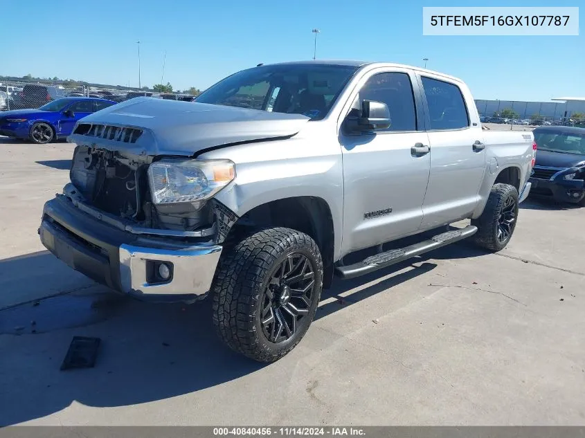 2016 Toyota Tundra Sr5 4.6L V8 VIN: 5TFEM5F16GX107787 Lot: 40840456