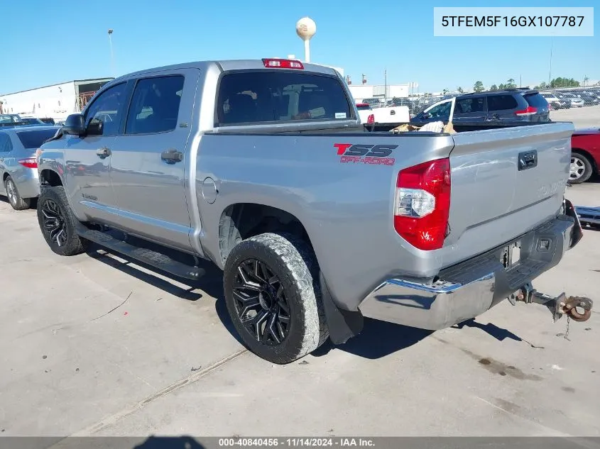 2016 Toyota Tundra Sr5 4.6L V8 VIN: 5TFEM5F16GX107787 Lot: 40840456