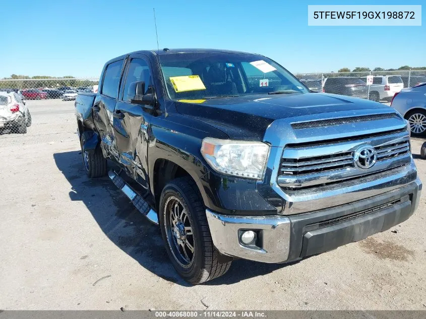 2016 Toyota Tundra Sr5 5.7L V8 VIN: 5TFEW5F19GX198872 Lot: 40868080