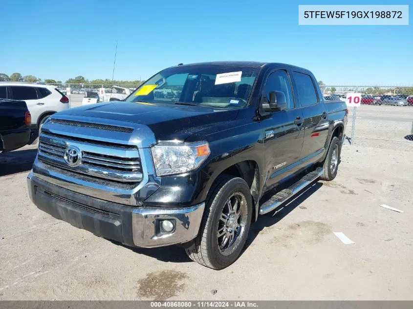 2016 Toyota Tundra Sr5 5.7L V8 VIN: 5TFEW5F19GX198872 Lot: 40868080