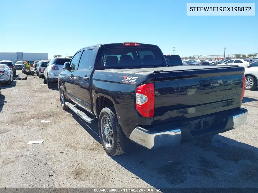 2016 Toyota Tundra Sr5 5.7L V8 VIN: 5TFEW5F19GX198872 Lot: 40868080