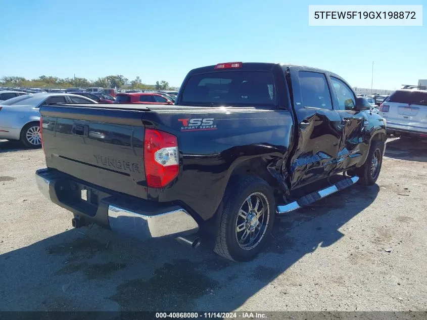 2016 Toyota Tundra Sr5 5.7L V8 VIN: 5TFEW5F19GX198872 Lot: 40868080