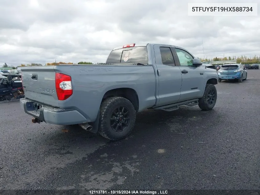 2017 Toyota Tundra Sr5 Plus 5.7L V8 VIN: 5TFUY5F19HX588734 Lot: 12113781