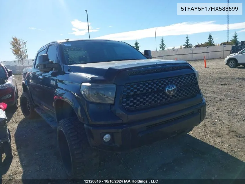 5TFAY5F17HX588699 2017 Toyota Tundra Platinum 5.7L V8