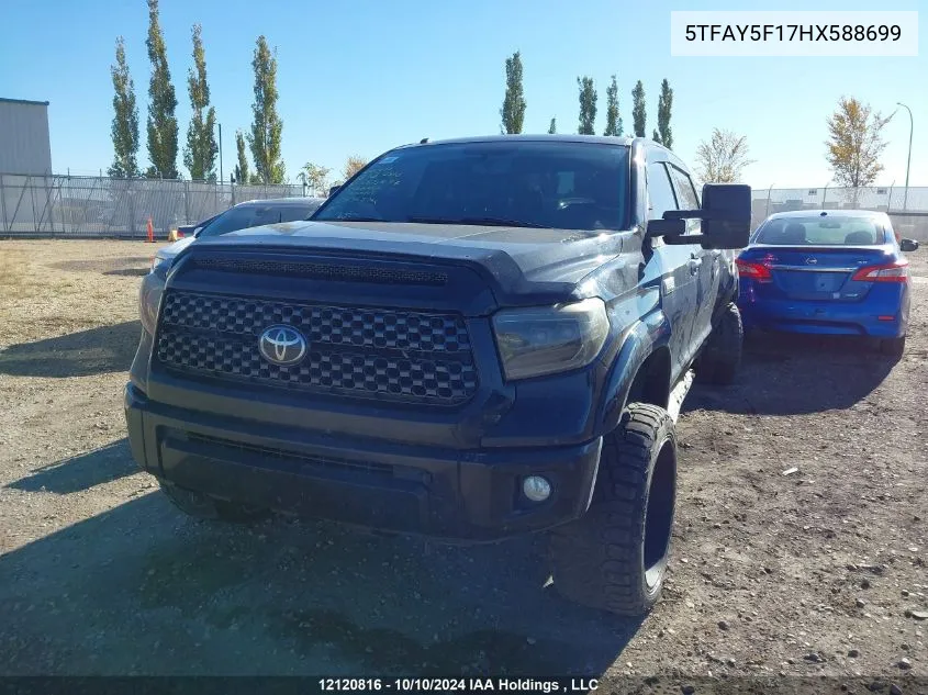 5TFAY5F17HX588699 2017 Toyota Tundra Platinum 5.7L V8