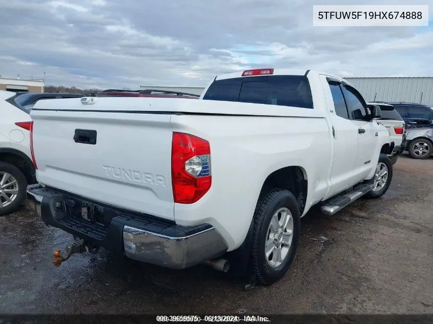 2017 Toyota Tundra Sr5 5.7L V8 VIN: 5TFUW5F19HX674888 Lot: 39659575