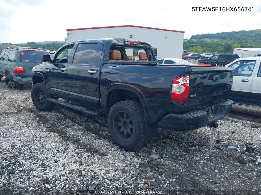 2017 Toyota Tundra 1794 5.7L V8 VIN: 5TFAW5F16HX656741 Lot: 39759130