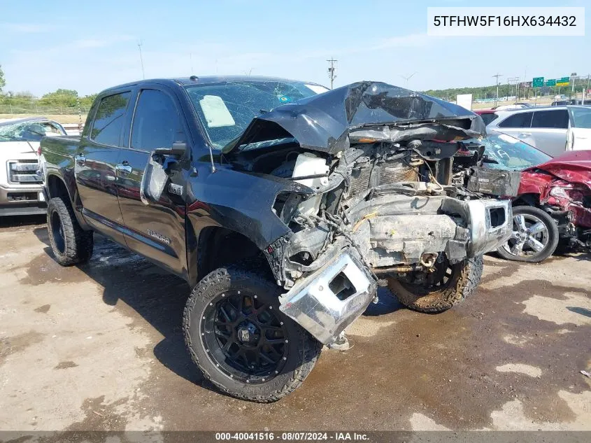 2017 Toyota Tundra Limited 5.7L V8 VIN: 5TFHW5F16HX634432 Lot: 40041516