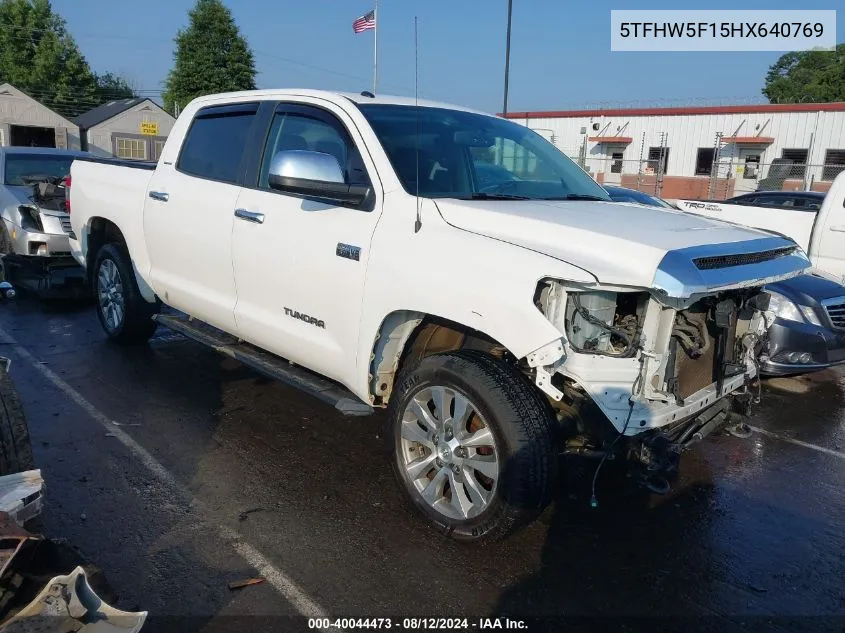 5TFHW5F15HX640769 2017 Toyota Tundra Limited 5.7L V8