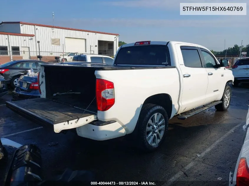 5TFHW5F15HX640769 2017 Toyota Tundra Limited 5.7L V8