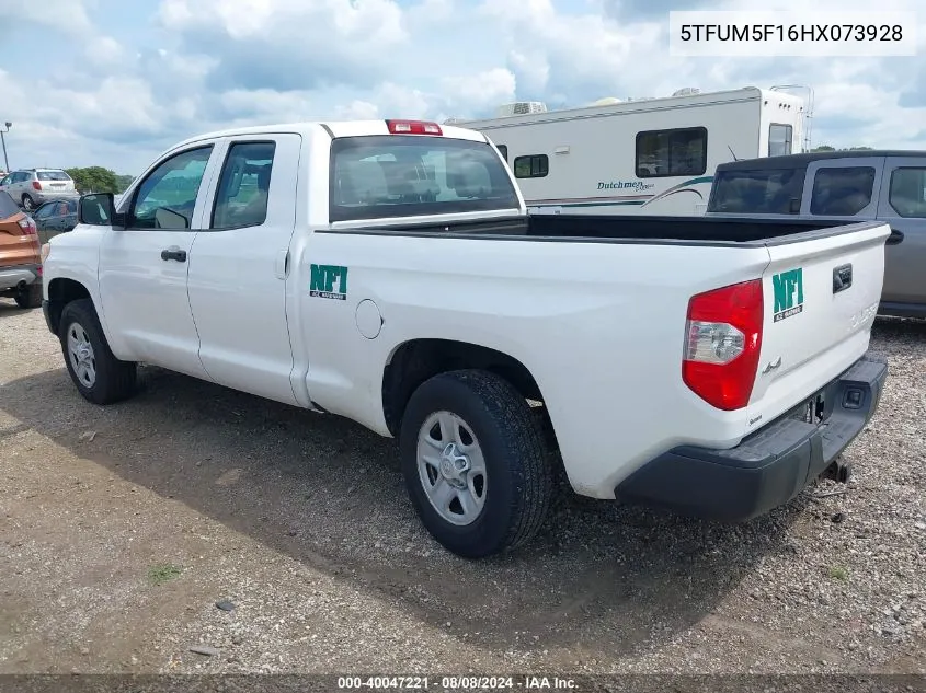 2017 Toyota Tundra Sr 4.6L V8 VIN: 5TFUM5F16HX073928 Lot: 40047221