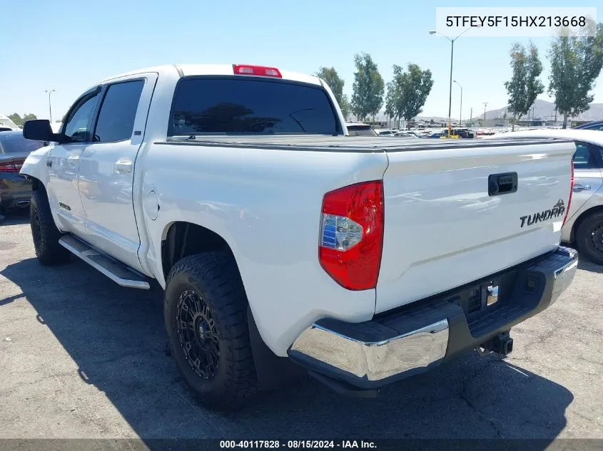 2017 Toyota Tundra Sr5 5.7L V8 VIN: 5TFEY5F15HX213668 Lot: 40117828