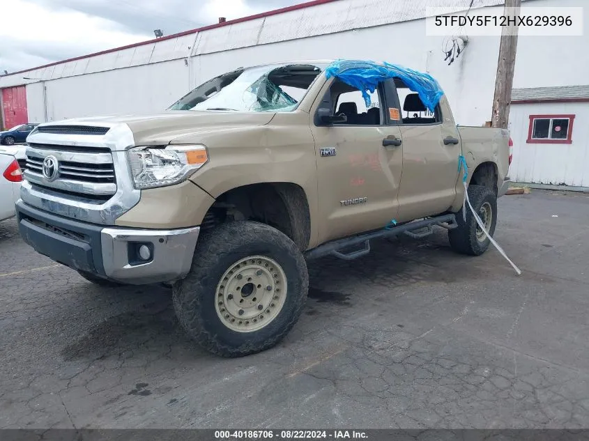 2017 Toyota Tundra Sr5 Plus 5.7L V8 VIN: 5TFDY5F12HX629396 Lot: 40186706