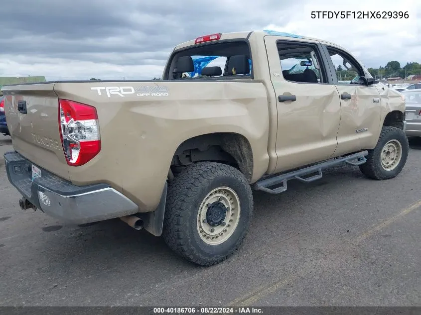 2017 Toyota Tundra Sr5 Plus 5.7L V8 VIN: 5TFDY5F12HX629396 Lot: 40186706