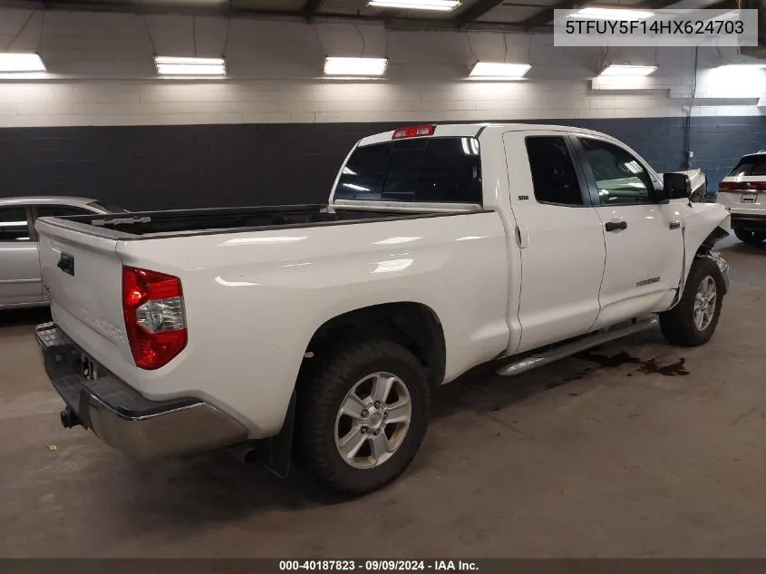 2017 Toyota Tundra Sr5 5.7L V8 VIN: 5TFUY5F14HX624703 Lot: 40187823