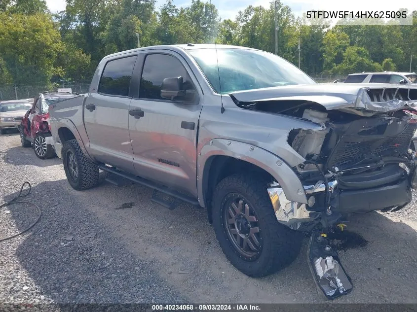 2017 Toyota Tundra Sr5 5.7L V8 VIN: 5TFDW5F14HX625095 Lot: 40234068