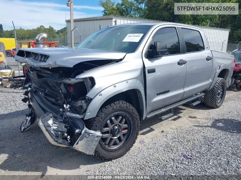 2017 Toyota Tundra Sr5 5.7L V8 VIN: 5TFDW5F14HX625095 Lot: 40234068