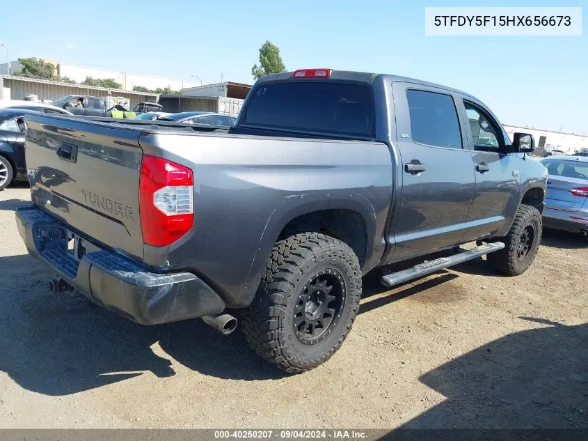 2017 Toyota Tundra Crewmax Sr5/Trd Pro VIN: 5TFDY5F15HX656673 Lot: 40250207