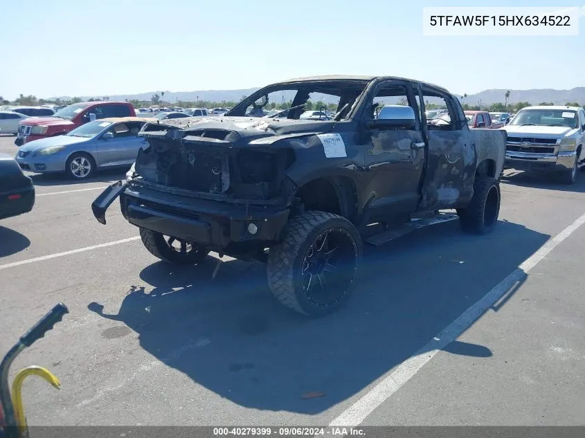 2017 Toyota Tundra Crewmax 1794/Platinum VIN: 5TFAW5F15HX634522 Lot: 40279399