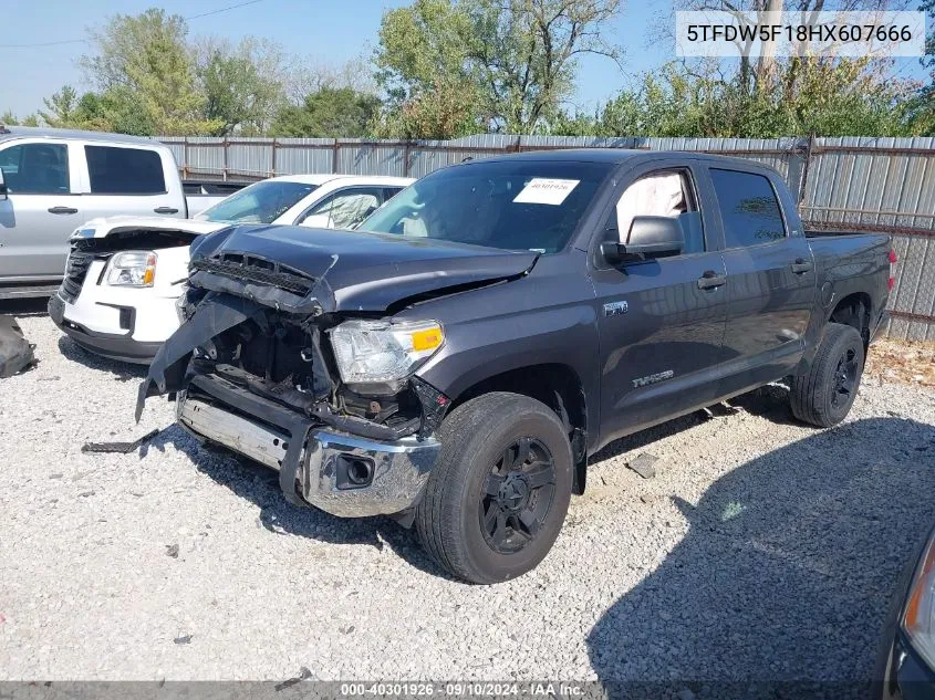 2017 Toyota Tundra Crewmax Sr5/Trd Pro VIN: 5TFDW5F18HX607666 Lot: 40301926