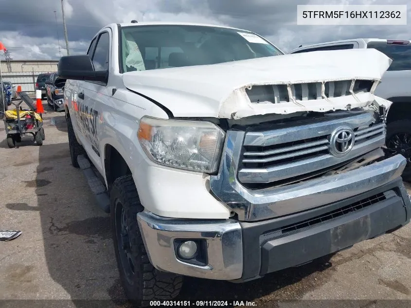 2017 Toyota Tundra Sr5 4.6L V8 VIN: 5TFRM5F16HX112362 Lot: 40314151