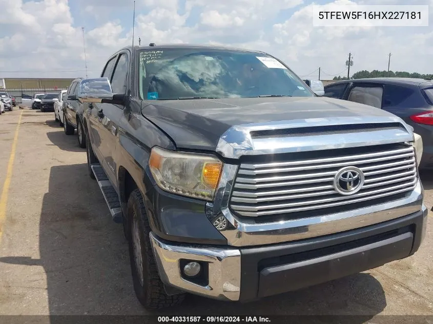 5TFEW5F16HX227181 2017 Toyota Tundra Crewmax Sr5