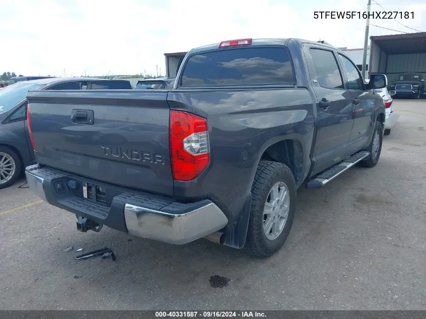 5TFEW5F16HX227181 2017 Toyota Tundra Crewmax Sr5