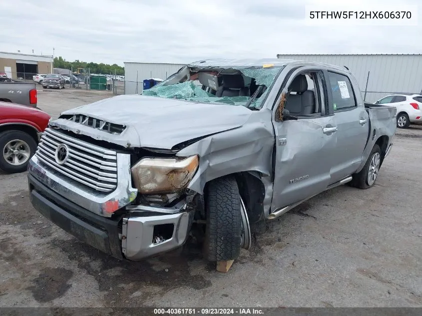 2017 Toyota Tundra Limited 5.7L V8 VIN: 5TFHW5F12HX606370 Lot: 40361751