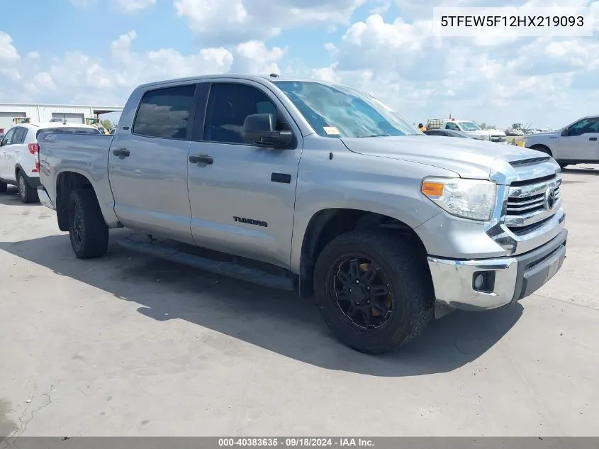 2017 Toyota Tundra Sr5 5.7L V8 VIN: 5TFEW5F12HX219093 Lot: 40383635