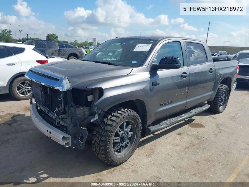 2017 Toyota Tundra Crewmax Sr5 VIN: 5TFEW5F13HX218972 Lot: 40409903