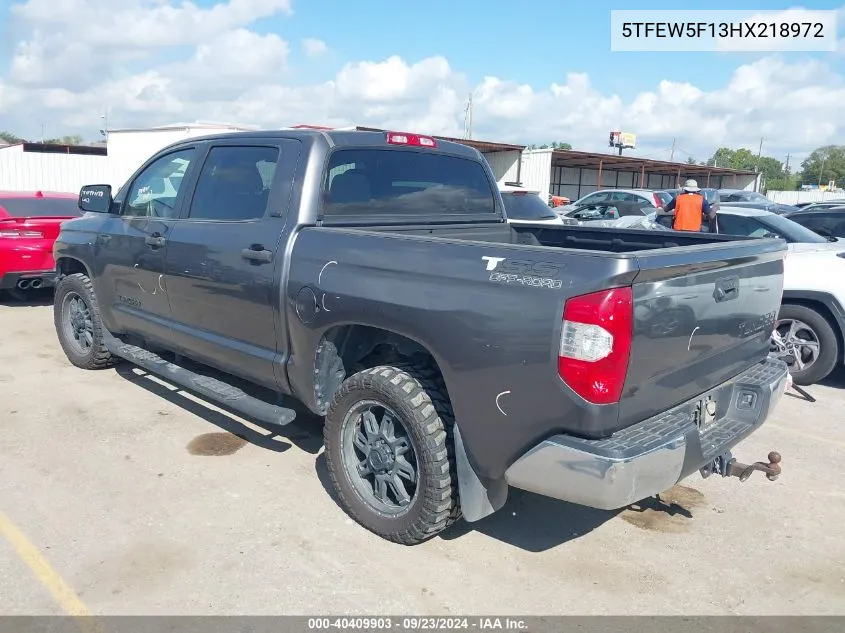 2017 Toyota Tundra Crewmax Sr5 VIN: 5TFEW5F13HX218972 Lot: 40409903