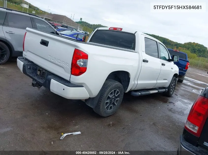 5TFDY5F15HX584681 2017 Toyota Tundra Sr5 5.7L V8