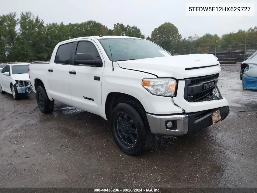 2017 Toyota Tundra Crewmax Sr5/Trd Pro VIN: 5TFDW5F12HX629727 Lot: 40435296