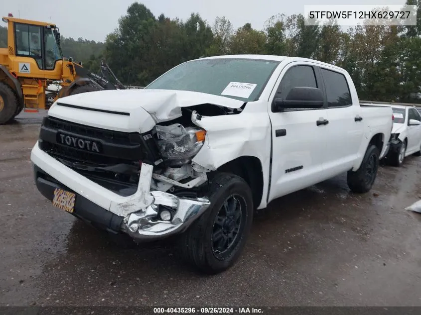 2017 Toyota Tundra Crewmax Sr5/Trd Pro VIN: 5TFDW5F12HX629727 Lot: 40435296