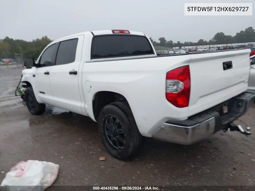 2017 Toyota Tundra Crewmax Sr5/Trd Pro VIN: 5TFDW5F12HX629727 Lot: 40435296