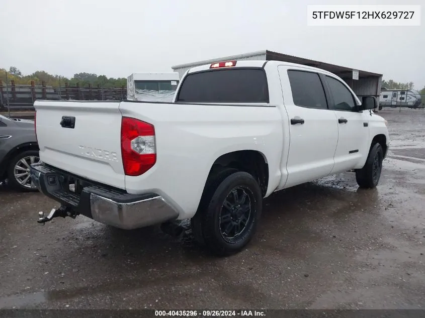 2017 Toyota Tundra Crewmax Sr5/Trd Pro VIN: 5TFDW5F12HX629727 Lot: 40435296