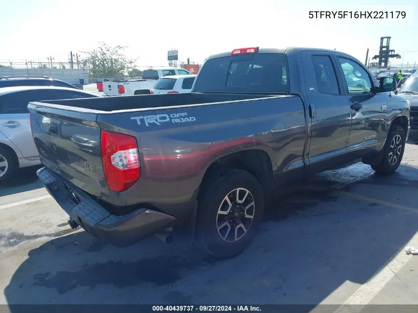 5TFRY5F16HX221179 2017 Toyota Tundra Sr5 5.7L V8