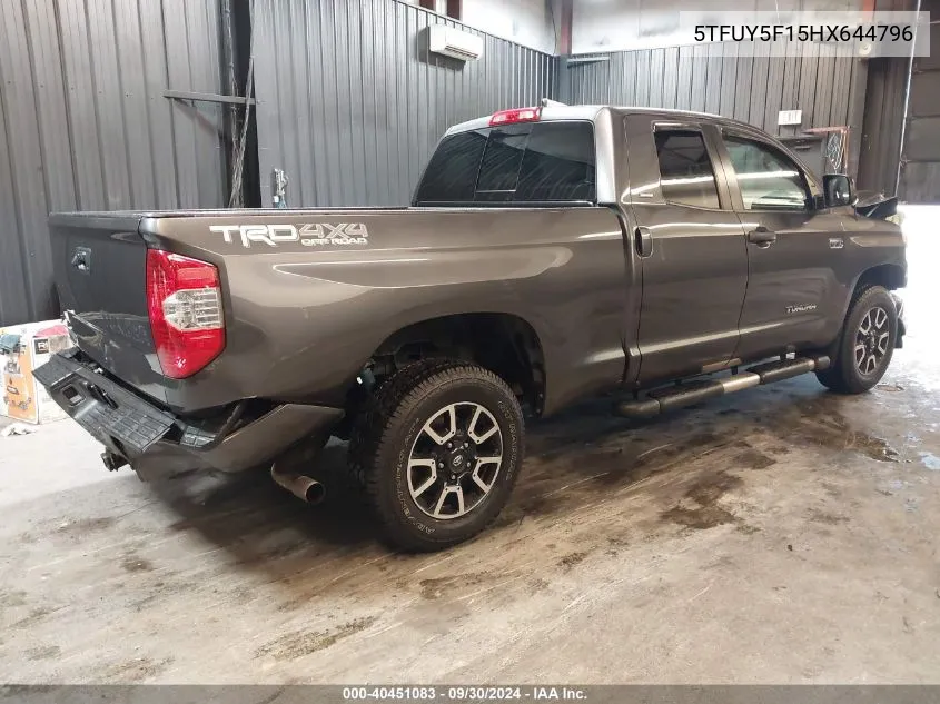 2017 Toyota Tundra Sr5 5.7L V8 VIN: 5TFUY5F15HX644796 Lot: 40451083